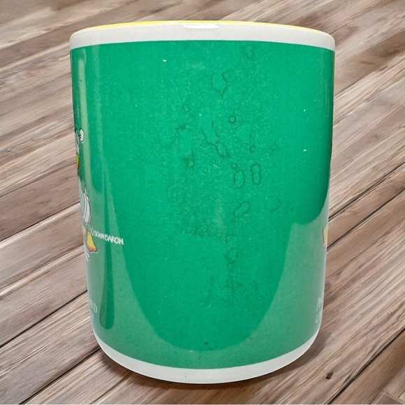 💚 Vintage DuckTales Mug 1984 Enesco | 14 oz Green Donald Duck Laughing Jelly Cu - Picture 4 of 6